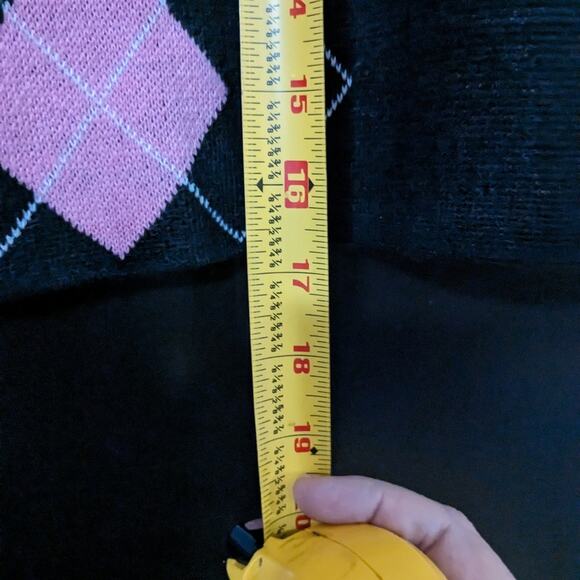 DIVIDED NWT ARGYLE 3X SKIRT PINK/BRN - Picture 3 of 4